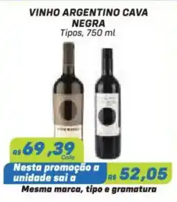 Prezunic vinho argentino cava negra oferta