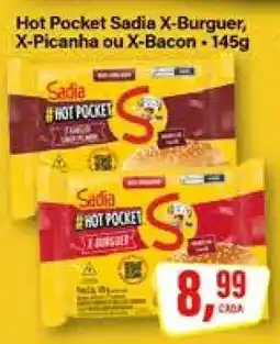 Rede Supermarket Hot Pocket Sadia X-Burguer, X-Picanha ou X-Bacon oferta