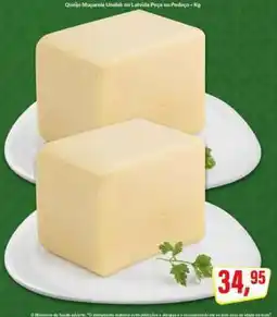 Rede Supermarket Queijo Muçarela Unalak ou Latvida Peça ou Pedaço oferta