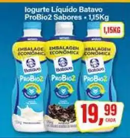 Rede Supermarket Iogurte Líquido Batavo ProBio2 Sabores oferta