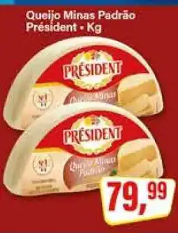 Rede Supermarket Queijo Minas Padrão Président oferta