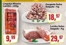 Rede Supermarket Linguiça Mineira Landim oferta