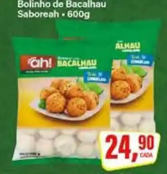 Rede Supermarket Bolinho de Bacalhau Saboreah oferta