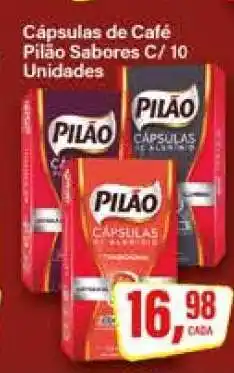 Rede Supermarket Cápsulas de Café Pilão Sabores C/ 10 Unidades oferta