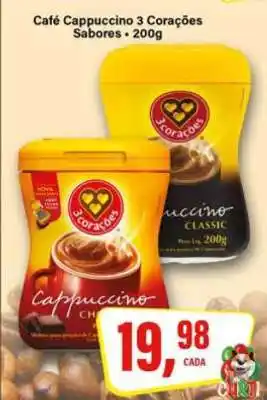 Rede Supermarket Café Cappuccino 3 Corações Sabores oferta