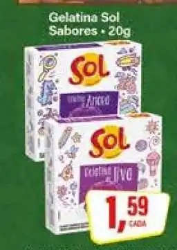 Rede Supermarket Gelatina Sol Sabores oferta