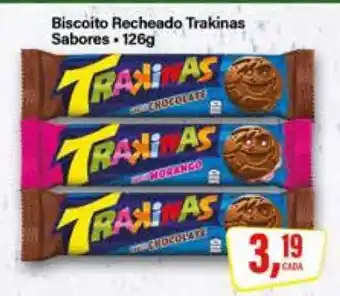 Rede Supermarket Biscoito Recheado Trakinas Sabores oferta