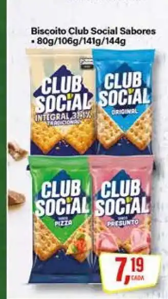 Rede Supermarket Biscoito Club Social Sabores oferta