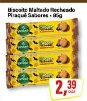 Rede Supermarket Biscoito Maltado Recheado Piraquê Sabores oferta