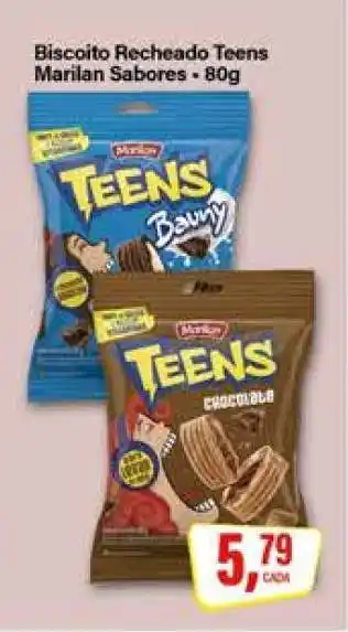 Rede Supermarket Biscoito Recheado Teens oferta