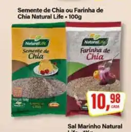 Rede Supermarket Semente de Chia ou Farinha de Chia Natural Life - 100g oferta