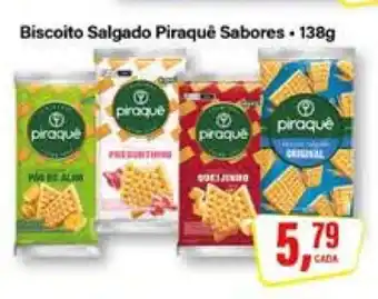 Rede Supermarket Biscoito Salgado Piraquê Sabores oferta