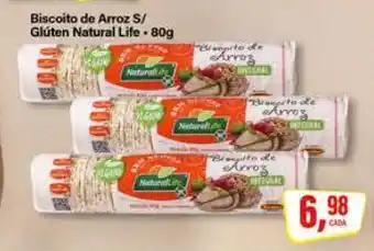 Rede Supermarket Biscoito de Arroz S/ Glúten Natural Life oferta