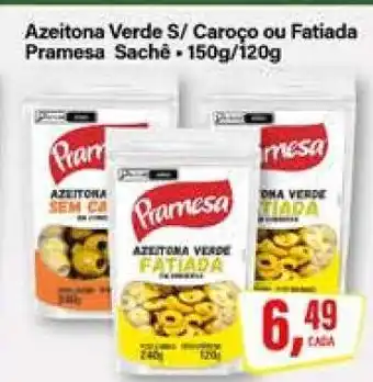 Rede Supermarket Azeitona Verde S/ Caroço ou Fatiada Pramesa Sachê oferta