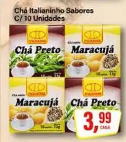 Rede Supermarket Chá Italianinho Sabores C/ 10 Unidades oferta