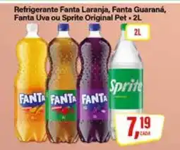 Rede Supermarket Refrigerante Fanta Laranja, Fanta Guaraná, Fanta Uva ou Sprite Original Pet oferta