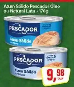 Rede Supermarket Atum Sólido Pescador Óleo ou Natural Lata oferta