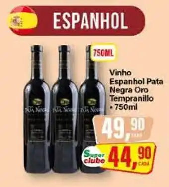 Rede Supermarket Vinho Espanhol Pata Negra Oro Tempranillo oferta