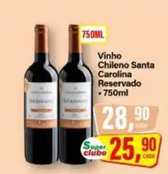 Rede Supermarket Vinho Chileno Santa Carolina Reservado oferta