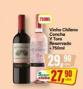 Rede Supermarket Vinho Chileno Concha Y Toro Reservado oferta