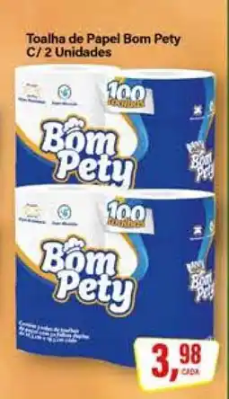 Rede Supermarket Toalha de Papel Bom Pety C/ 2 Unidades oferta