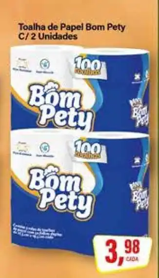 Rede Supermarket Toalha de Papel Bom Pety C/ 2 Unidades oferta