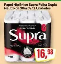 Rede Supermarket Papel Higiênico Supra Folha Dupla Neutro de 30m C/ 12 Unidades oferta