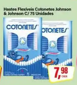 Rede Supermarket Hastes Flexíveis Cotonetes Johnson & Johnson C/ 75 Unidades oferta