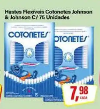 Rede Supermarket Hastes Flexíveis Cotonetes Johnson & Johnson C/ 75 Unidades oferta