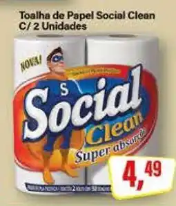 Rede Supermarket Toalha de Papel Social Clean C/ 2 Unidades oferta