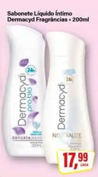 Rede Supermarket Sabonete Líquido Íntimo Dermacyd Fragrâncias oferta