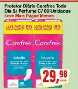 Rede Supermarket Protetor Diário Carefree Todo Dia S/ Perfume C/ 80 Unidades oferta