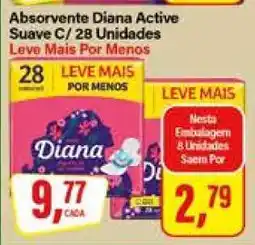 Rede Supermarket Absorvente Diana Active Suave C/ 28 Unidades oferta