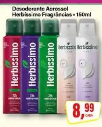 Rede Supermarket Desodorante Aerossol Herbíssimo Fragrâncias oferta