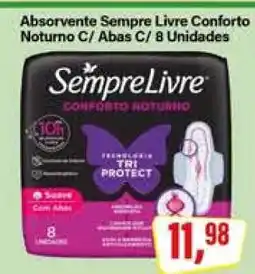 Rede Supermarket Absorvente Sempre Livre Conforto Noturno C/ Abas C/ 8 Unidades oferta