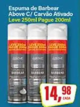 Rede Supermarket Espuma de Barbear Above C/ Carvão Ativado oferta