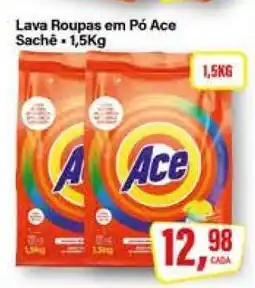 Rede Supermarket Lava Roupas em Pó Ace Sachê oferta