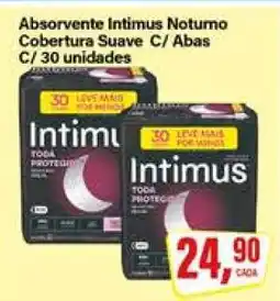 Rede Supermarket Absorvente Intimus Noturno Cobertura Suave C/ Abas C/ 30 unidades oferta