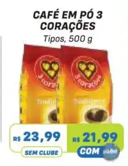 Prezunic Café em pó 3 corações oferta