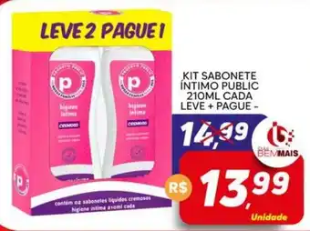 Supermercado Bem Barato kit sabonete íntimo public oferta
