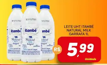 Supermercado Bem Barato Leite uht itambé natural milk garrafa 1l oferta