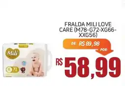 Economart Atacadista Fralda mili love care oferta