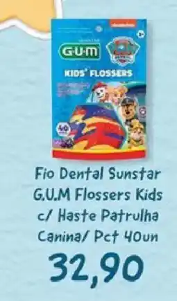 Supermercados Tauste Fio Dental Sunstar G.U.M Flossers Kids c/ Haste Patrulha Canina oferta