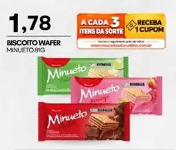 Mercadão Atacadista Biscoito wafer minueto oferta