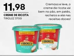 Mercadão Atacadista Creme de ricota tirolez oferta