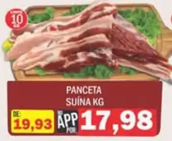 Supermercados Mendonça Panceta suína kg oferta