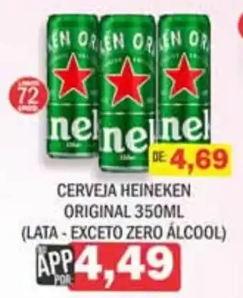 Supermercados Mendonça Cerveja heineken original oferta