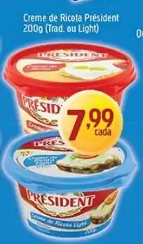Supermercados Guanabara Creme de Ricota President oferta
