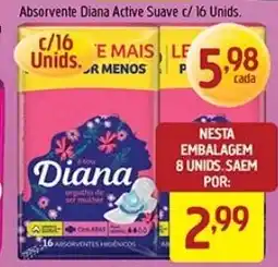 Supermercados Guanabara Absorvente Diana Active Suave oferta