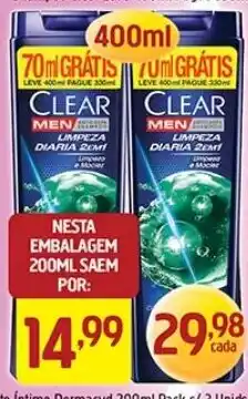 Supermercados Guanabara Clear men limpeza diária 2em1 oferta